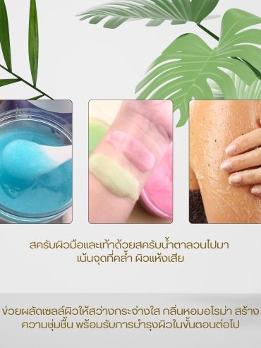 Sugar Scrub สครับน้ำตาล เกรดพรีเมี่ยม คุณสมบัติ